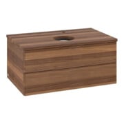 V&B Waschtischunterschrank ohne Frontstruktur Antao 80x36x50cm, HL, WBP-farbe w. wal, w. wal