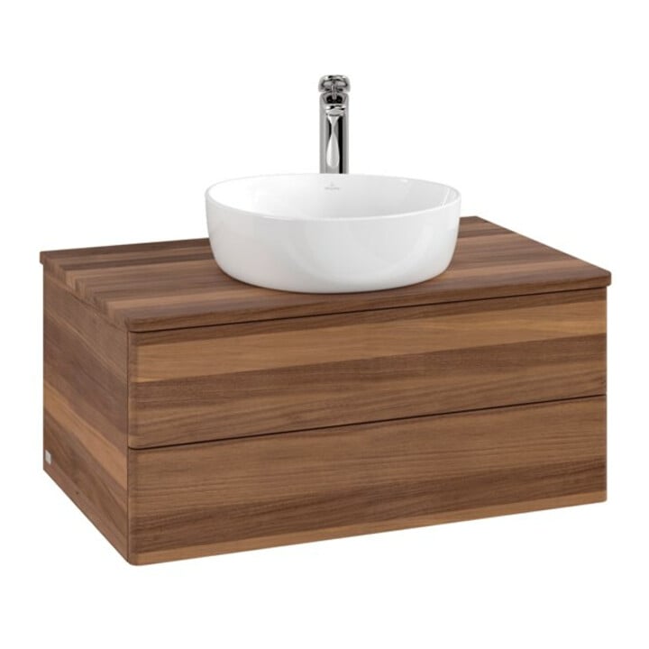 V&B Waschtischunterschrank ohne Frontstruktur Antao 80x36x50cm, HL, WBP-farbe w. wal, w. wal