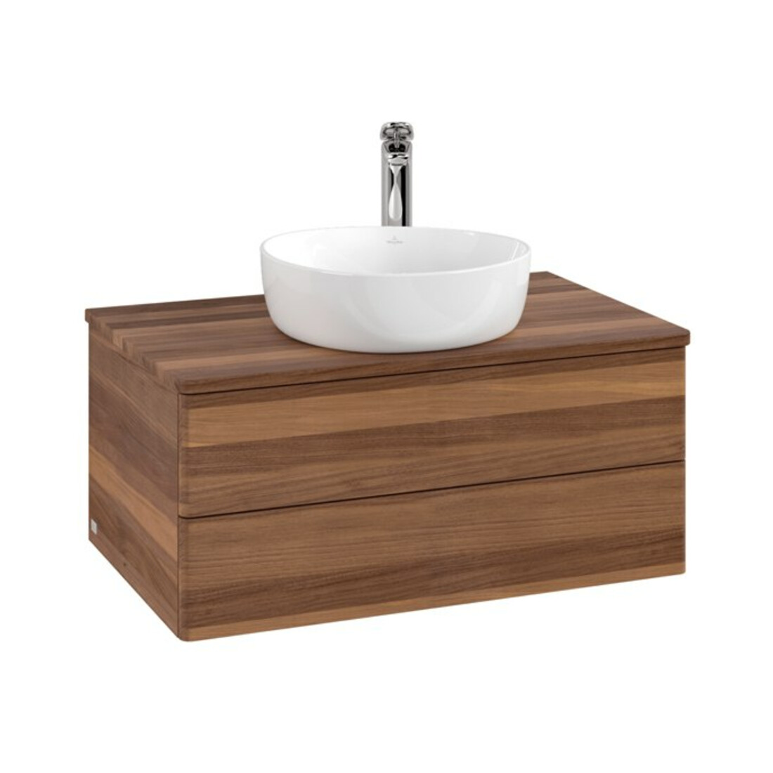 V&B Waschtischunterschrank ohne Frontstruktur Antao 80x36x50cm, HL, WBP-farbe w. wal, w. wal