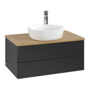 V&B Waschtischunterschrank ohne Frontstruktur Antao 80x36x50cm, HL, WBP hon. Oa, bla m Lac
