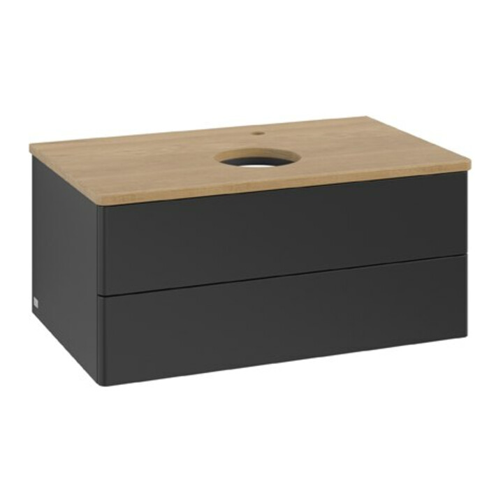 V&B Waschtischunterschrank ohne Frontstruktur Antao 80x36x50cm, HL, WBP hon. Oa, bla m Lac