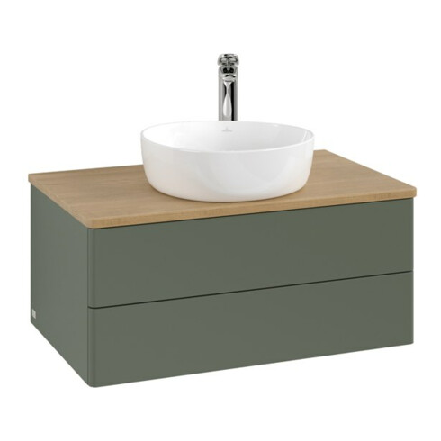 V&B Waschtischunterschrank ohne Frontstruktur Antao 80x36x50cm, HL, WBP hon. Oa, le g. m Lac