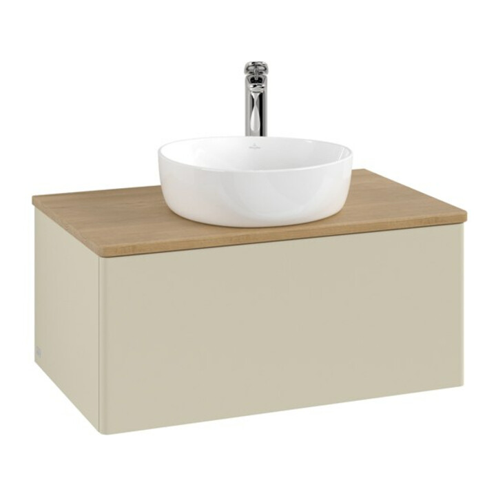 V&B Waschtischunterschrank ohne Frontstruktur Antao 80x36x50cm, HL, WBP hon. Oa, si Gr m Lac