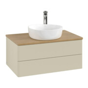 V&B Waschtischunterschrank ohne Frontstruktur Antao 80x36x50cm, HL, WBP hon. Oa, si Gr m Lac