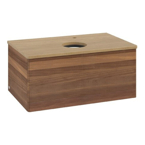 V&B Waschtischunterschrank ohne Frontstruktur Antao 80x36x50cm, HL, WBP hon. Oa, w. wal