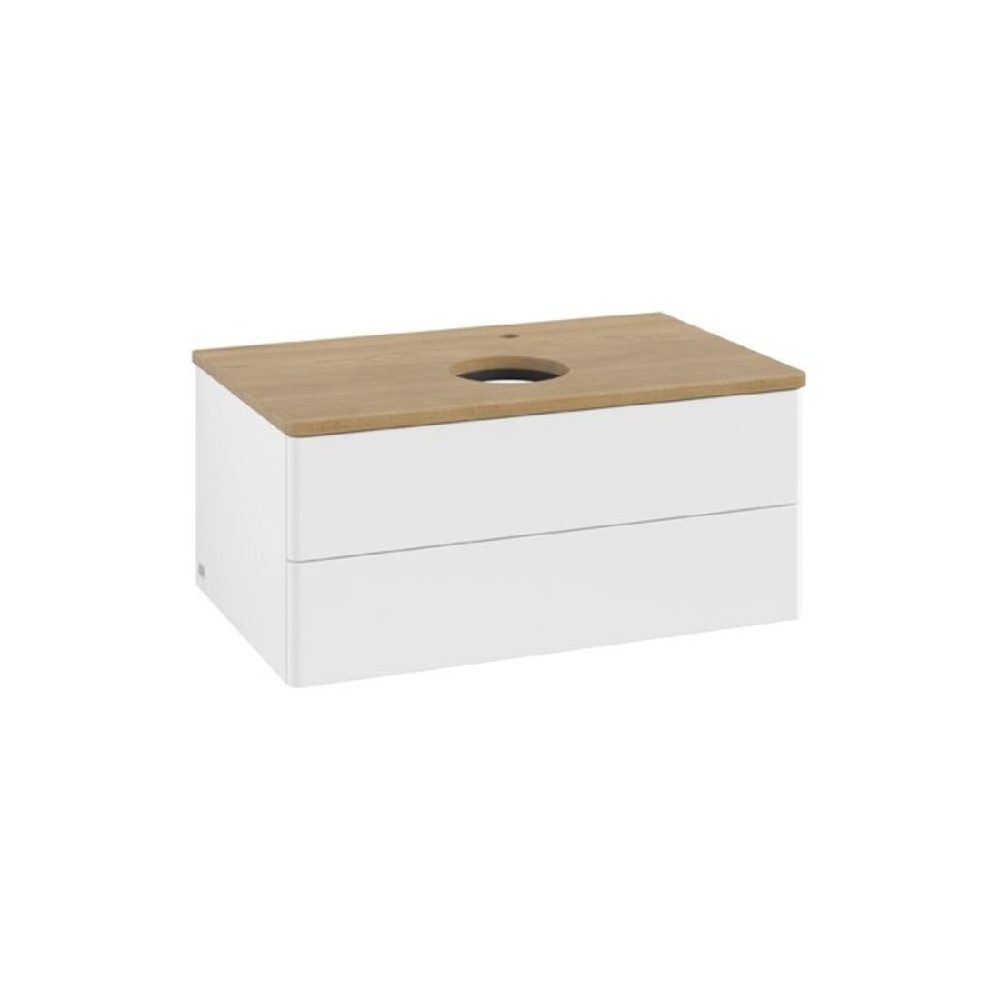 V&B Waschtischunterschrank ohne Frontstruktur Antao 80x36x50cm, HL, WBP hon. Oa, wh. m Lac