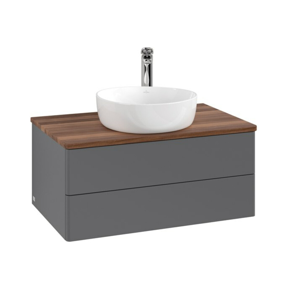V&B Waschtischunterschrank ohne Frontstruktur Antao 80x36x50cm, HL, WBP w wa, Anthrac. m Lac