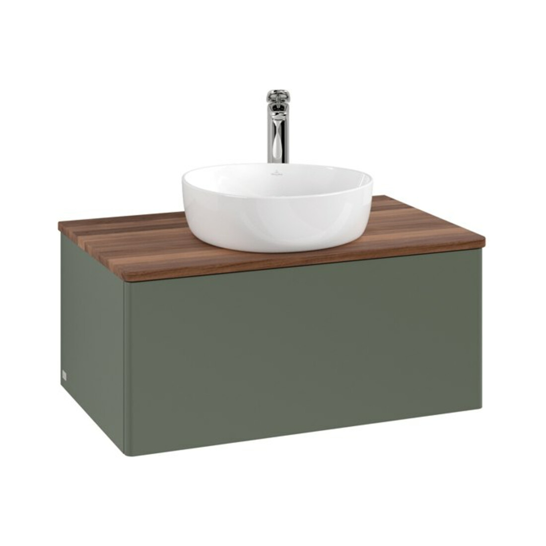 V&B Waschtischunterschrank ohne Frontstruktur Antao 80x36x50cm, HL, WBP w wa, lea gre. m Lac