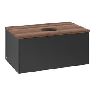 V&B Waschtischunterschrank ohne Frontstruktur Antao 80x36x50cm, HL, WBP w. wal, bla m Lac