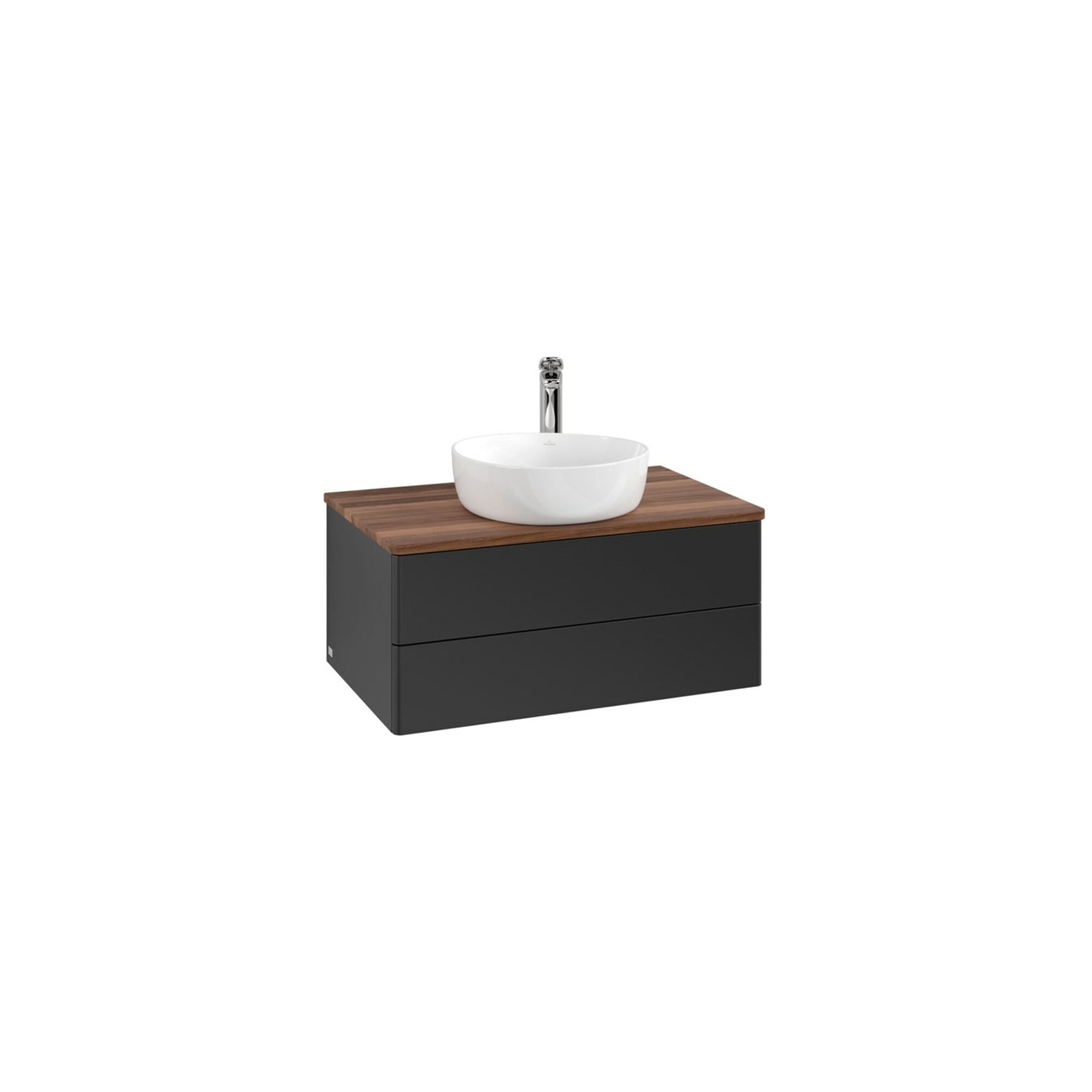 V&B Waschtischunterschrank ohne Frontstruktur Antao 80x36x50cm, HL, WBP w. wal, bla m Lac ; Villeroy & Boch