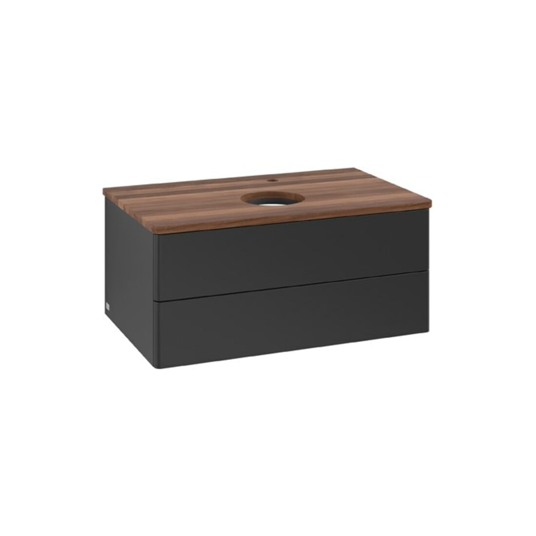 V&B Waschtischunterschrank ohne Frontstruktur Antao 80x36x50cm, HL, WBP w. wal, bla m Lac