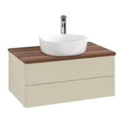 V&B Waschtischunterschrank ohne Frontstruktur Antao 80x36x50cm, HL, WBP w. wal, si Gr m Lac