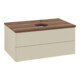 V&B Waschtischunterschrank ohne Frontstruktur Antao 80x36x50cm, HL, WBP w. wal, si Gr m Lac