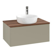 V&B Waschtischunterschrank ohne Frontstruktur Antao 80x36x50cm, HL, WBP w. wal, st. Gr m Lac