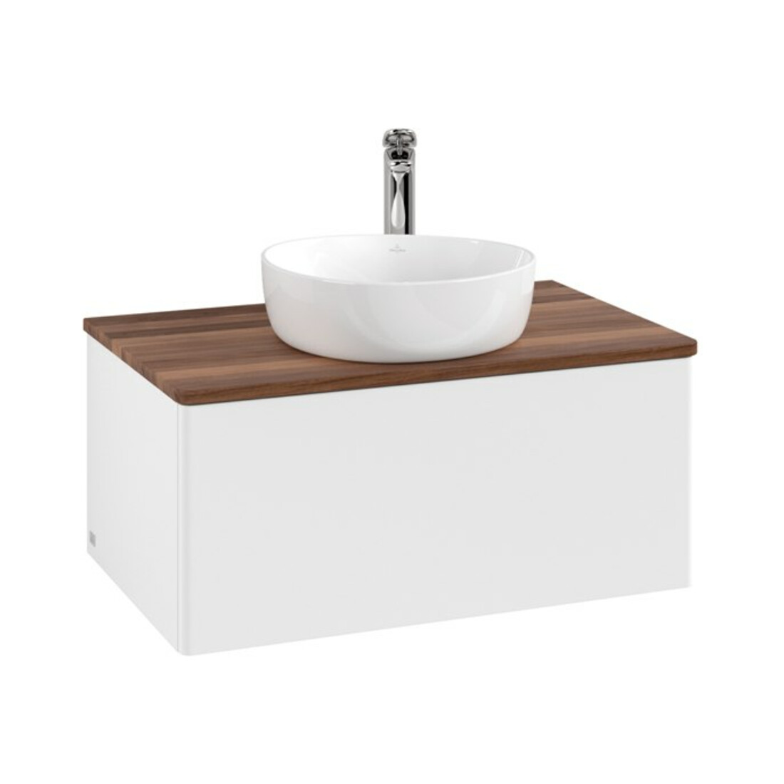 V&B Waschtischunterschrank ohne Frontstruktur Antao 80x36x50cm, HL, WBP w. wal, wh. m Lac