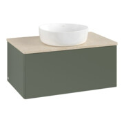 V&B Waschtischunterschrank ohne Frontstruktur Antao 80x36x50cm, WBP botti., lea gre. m Lac