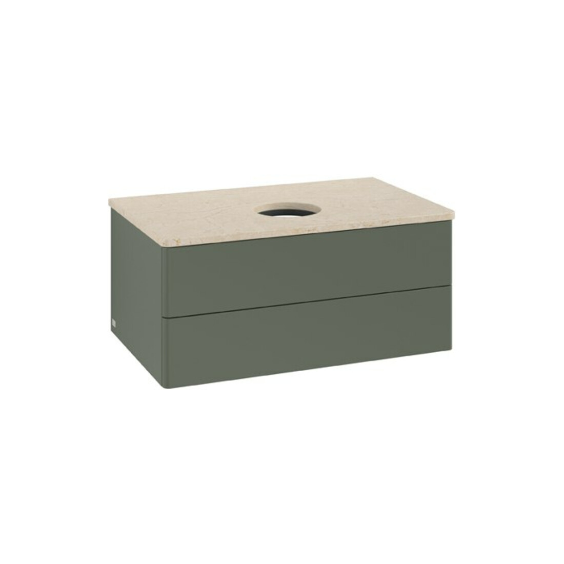 V&B Waschtischunterschrank ohne Frontstruktur Antao 80x36x50cm, WBP botti., lea gre. m Lac