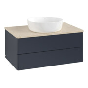 V&B Waschtischunterschrank ohne Frontstruktur Antao 80x36x50cm, WBP botti., md bl. m Lac