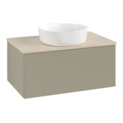 V&B Waschtischunterschrank ohne Frontstruktur Antao 80x36x50cm, WBP botti., st. Gr m Lac