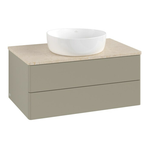 V&B Waschtischunterschrank ohne Frontstruktur Antao 80x36x50cm, WBP botti., st. Gr m Lac