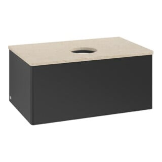 V&B Waschtischunterschrank ohne Frontstruktur Antao 80x36x50cm, WBP-farbe botti., bla m Lac