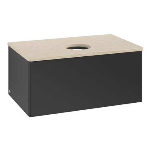 V&B Waschtischunterschrank ohne Frontstruktur Antao 80x36x50cm, WBP-farbe botti., bla m Lac