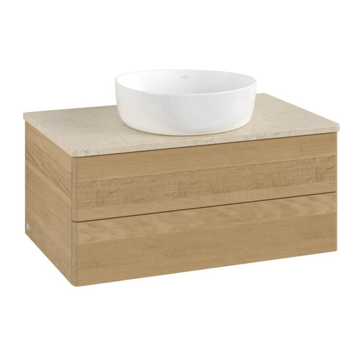 V&B Waschtischunterschrank ohne Frontstruktur Antao 80x36x50cm, WBP-farbe botti., honey oak