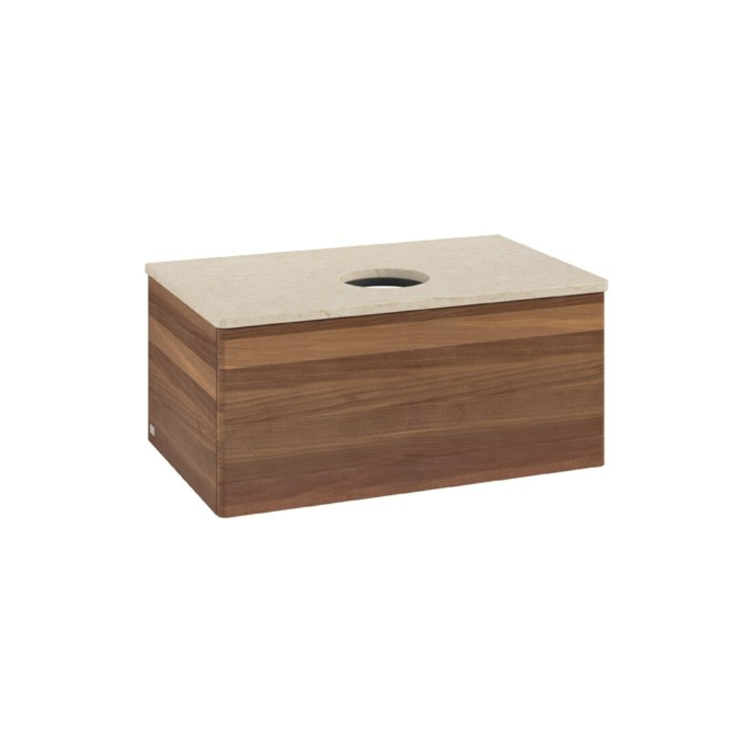 V&B Waschtischunterschrank ohne Frontstruktur Antao 80x36x50cm, WBP-farbe botti., w. walnut