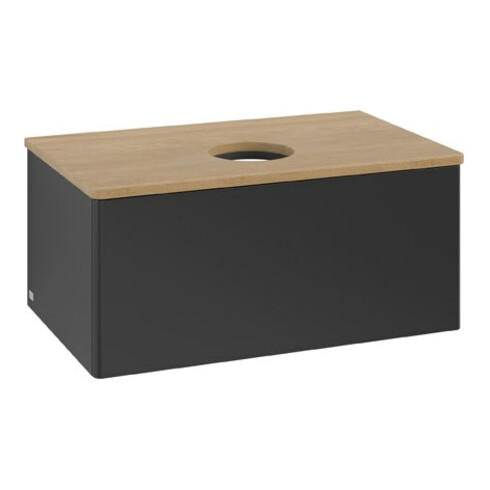V&B Waschtischunterschrank ohne Frontstruktur Antao 80x36x50cm, WBP-farbe hon. Oa, bla m Lac