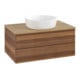V&B Waschtischunterschrank ohne Frontstruktur Antao 80x36x50cm, WBP-farbe hon. Oa, w. walnut-1