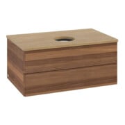V&B Waschtischunterschrank ohne Frontstruktur Antao 80x36x50cm, WBP-farbe hon. Oa, w. walnut-3