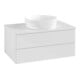 V&B Waschtischunterschrank ohne Frontstruktur Antao 80x36x50cm, WBP-farbe Lac, glo wh. Lac