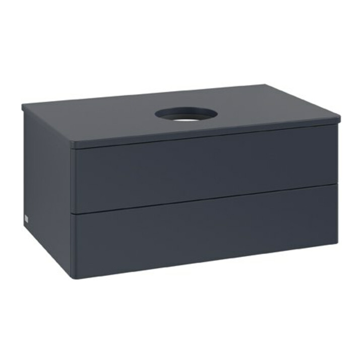 V&B Waschtischunterschrank ohne Frontstruktur Antao 80x36x50cm, WBP-farbe Lac, md bl. m Lac