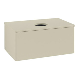 V&B Waschtischunterschrank ohne Frontstruktur Antao 80x36x50cm, WBP-farbe Lac, si Gr m Lac