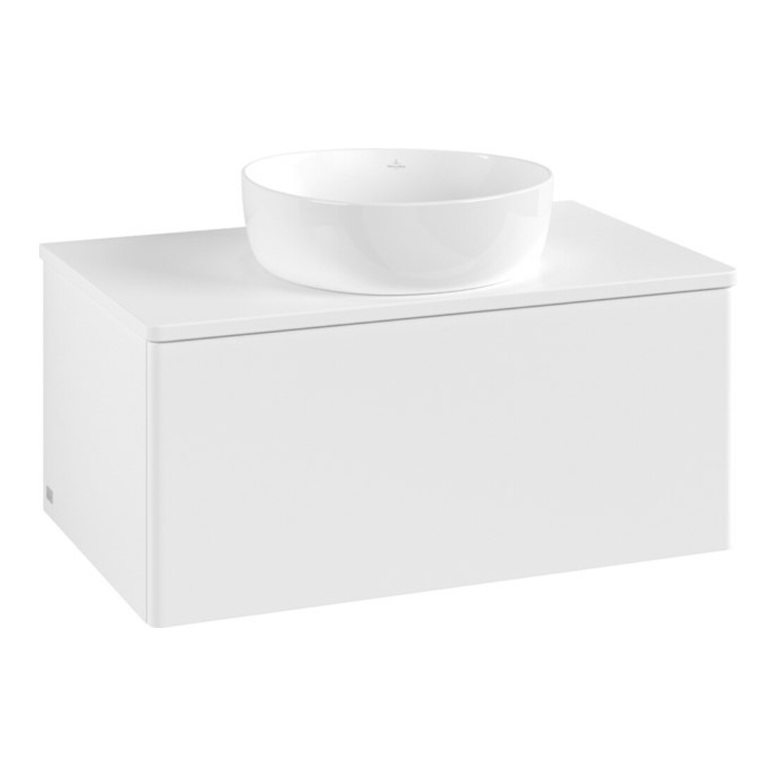 V&B Waschtischunterschrank ohne Frontstruktur Antao 80x36x50cm, WBP-farbe Lac, wh. m lacquer