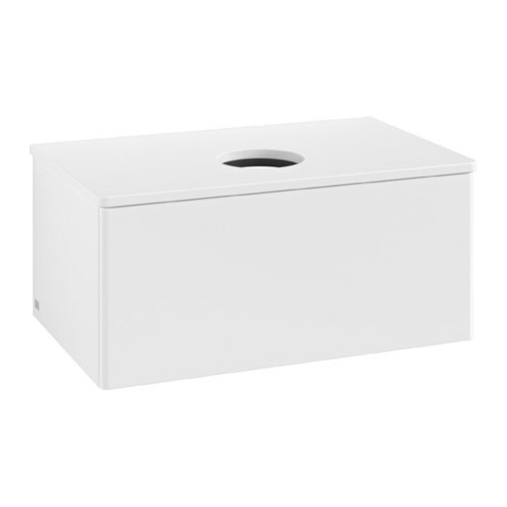 V&B Waschtischunterschrank ohne Frontstruktur Antao 80x36x50cm, WBP-farbe Lac, wh. m lacquer