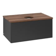 V&B Waschtischunterschrank ohne Frontstruktur Antao 80x36x50cm, WBP-farbe w. wal, bla m Lac