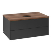 V&B Waschtischunterschrank ohne Frontstruktur Antao 80x36x50cm, WBP-farbe w. wal, bla m Lac