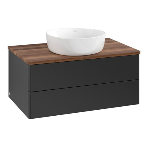 V&B Waschtischunterschrank ohne Frontstruktur Antao 80x36x50cm, WBP-farbe w. wal, bla m Lac