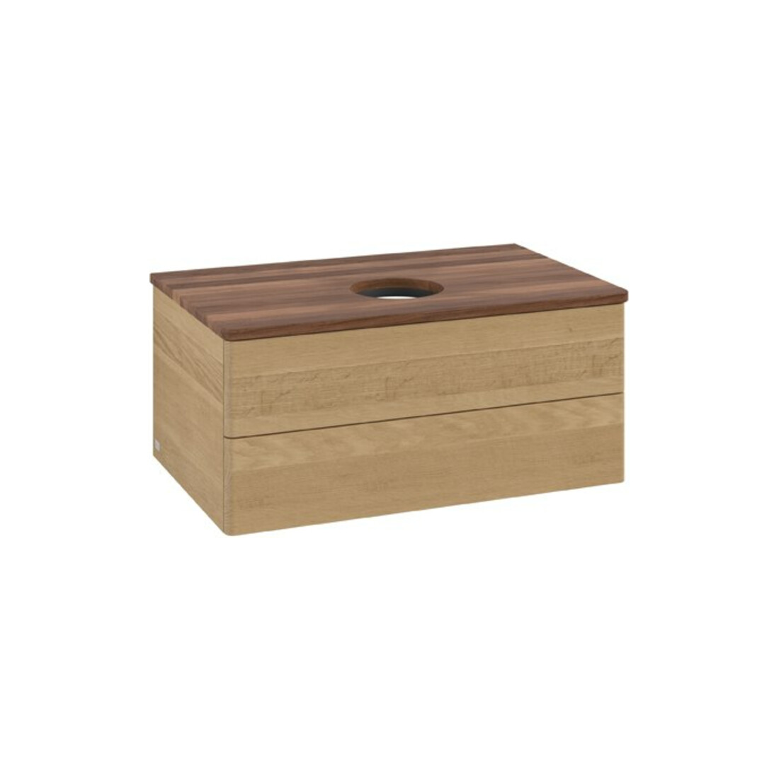 V&B Waschtischunterschrank ohne Frontstruktur Antao 80x36x50cm, WBP-farbe w. wal, honey oak