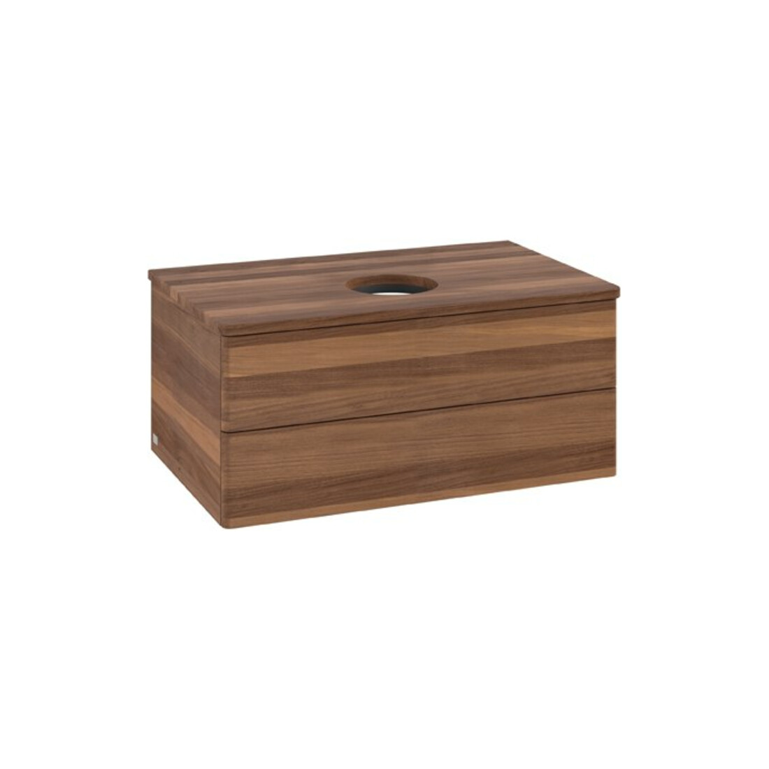 V&B Waschtischunterschrank ohne Frontstruktur Antao 80x36x50cm, WBP-farbe w. wal, w. walnut