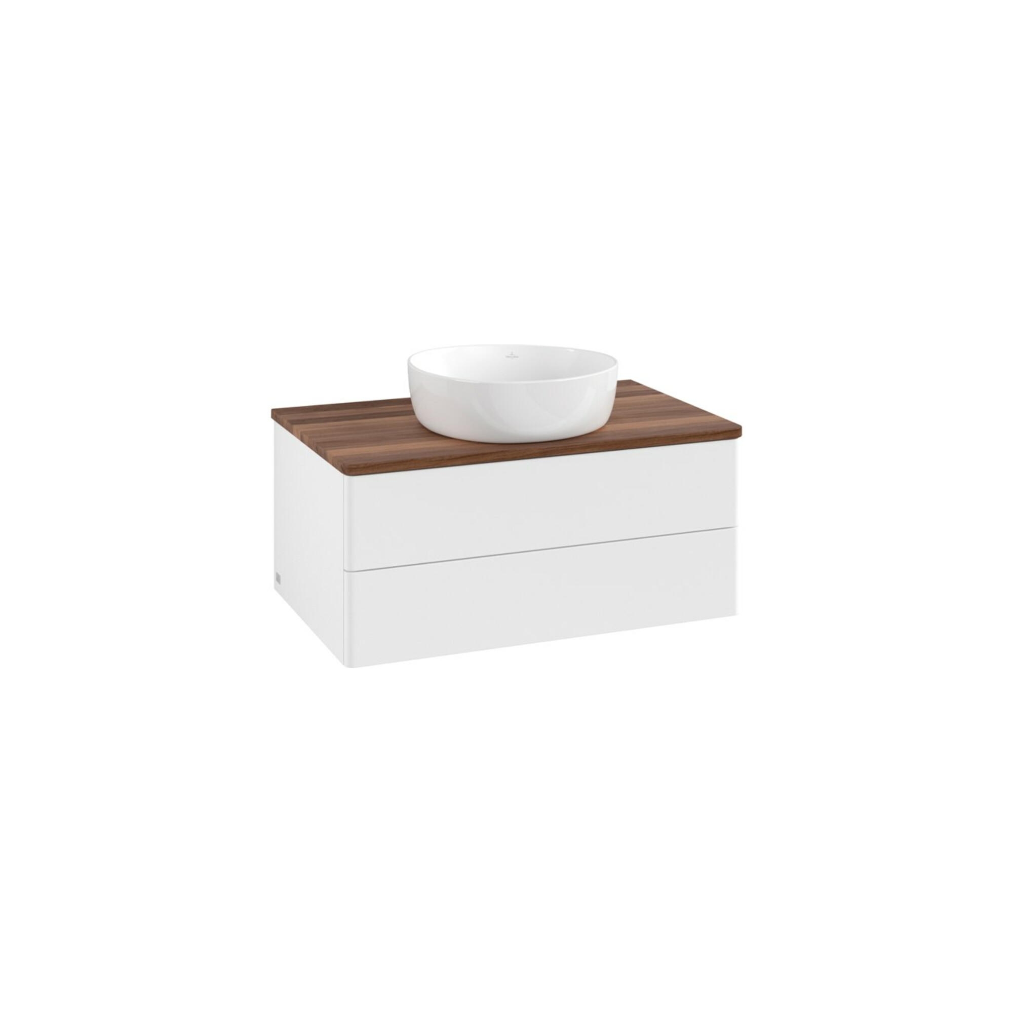 V&B Waschtischunterschrank ohne Frontstruktur Antao 80x36x50cm, WBP-farbe w. wal, wh. m Lac ; Villeroy & Boch