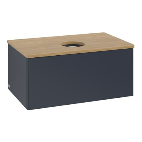 V&B Waschtischunterschrank ohne Frontstruktur Antao 80x36x50cm, WBP hon. Oa, md bl. m Lac