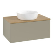 V&B Waschtischunterschrank ohne Frontstruktur Antao 80x36x50cm, WBP hon. Oa, st. Gr m Lac