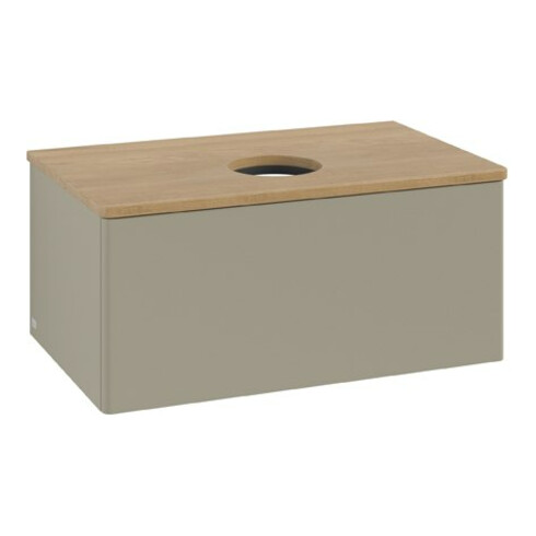 V&B Waschtischunterschrank ohne Frontstruktur Antao 80x36x50cm, WBP hon. Oa, st. Gr m Lac