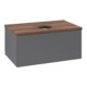 V&B Waschtischunterschrank ohne Frontstruktur Antao 80x36x50cm, WBP w. wal, Anthrac. m Lac-1