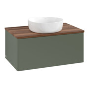 V&B Waschtischunterschrank ohne Frontstruktur Antao 80x36x50cm, WBP w. wal, lea gre. m Lac