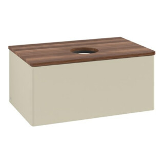V&B Waschtischunterschrank ohne Frontstruktur Antao 80x36x50cm, WBP w. wal, si Gr m Lac