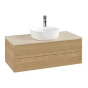 V&B Waschtischunterschrank ohne Frontstruktur -Beleuchtung Antao 100x36x50cm, HL, WBP botti., hon. Oa