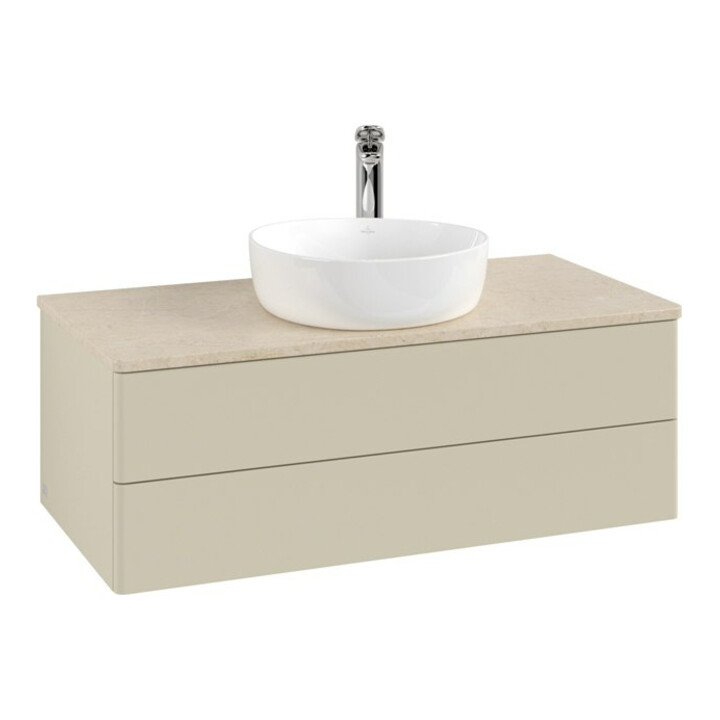 V&B Waschtischunterschrank ohne Frontstruktur -Beleuchtung Antao 100x36x50cm, HL, WBP botti., si Gr m Lac